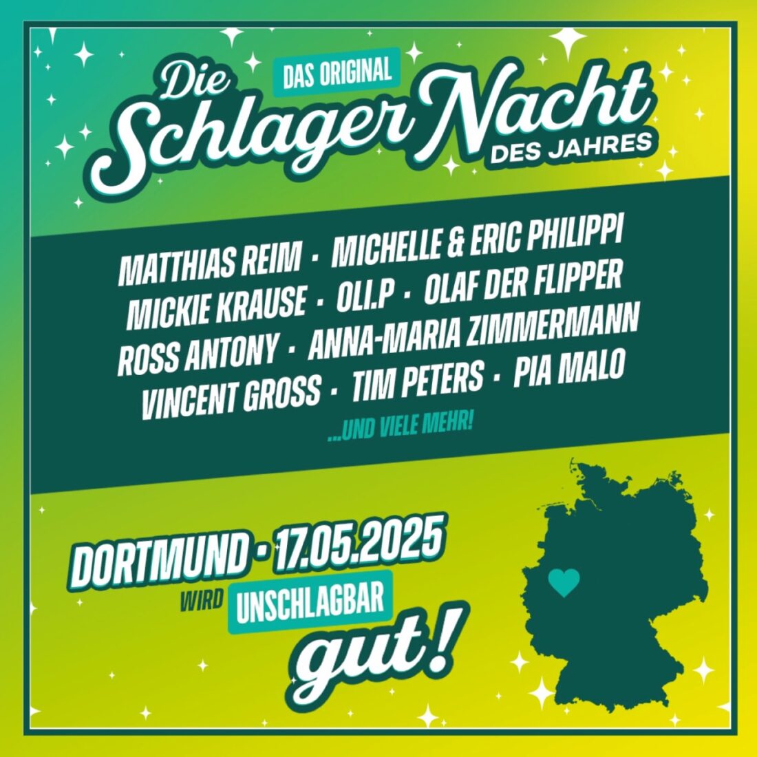 Schlagernacht des Jahres 2025 : Premiere in der Dortmunder Westfalenhalle