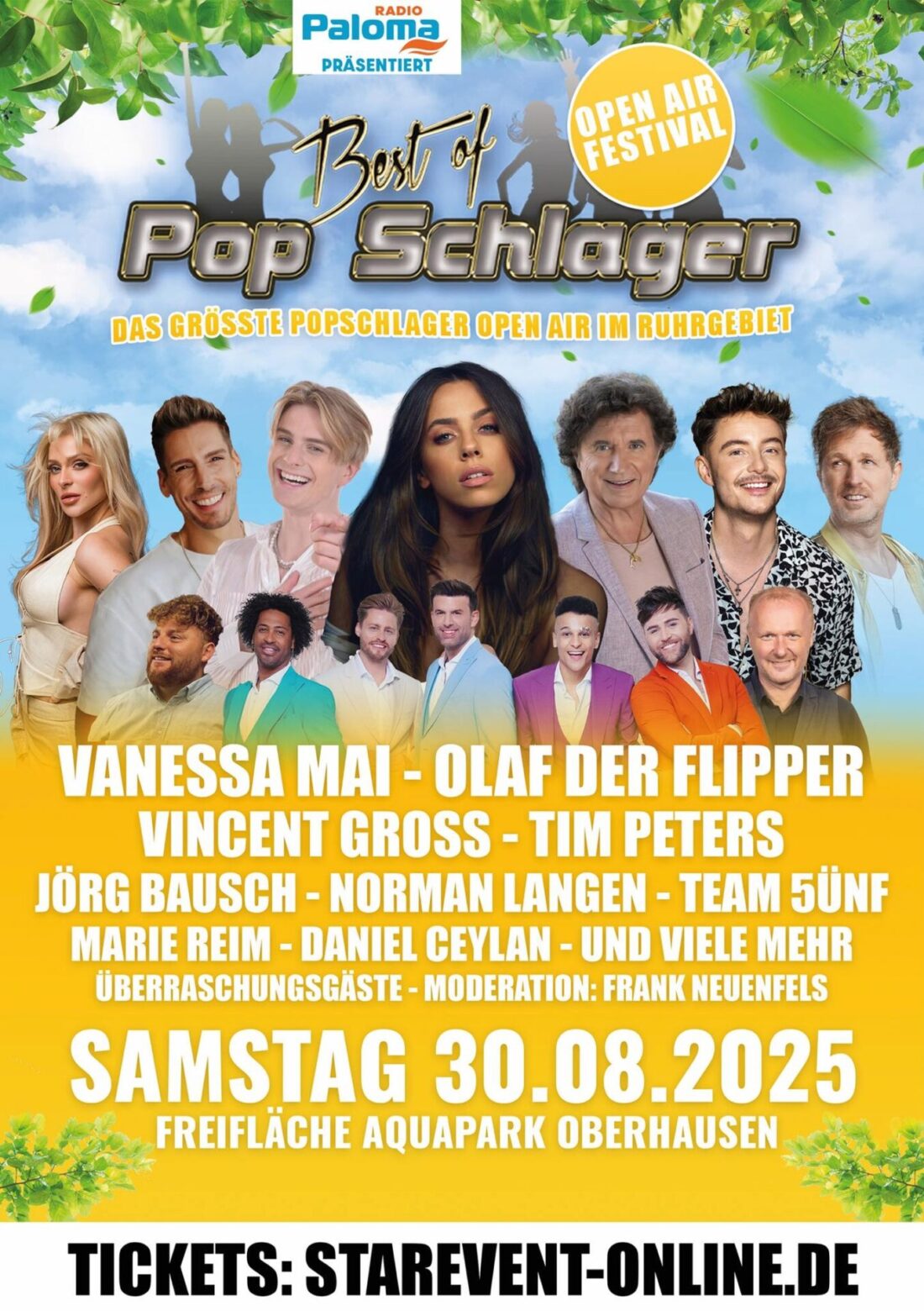 Best of Popschlager – Das große Open-Air-Event am Samstag den 30.08.2025 in Oberhausen
