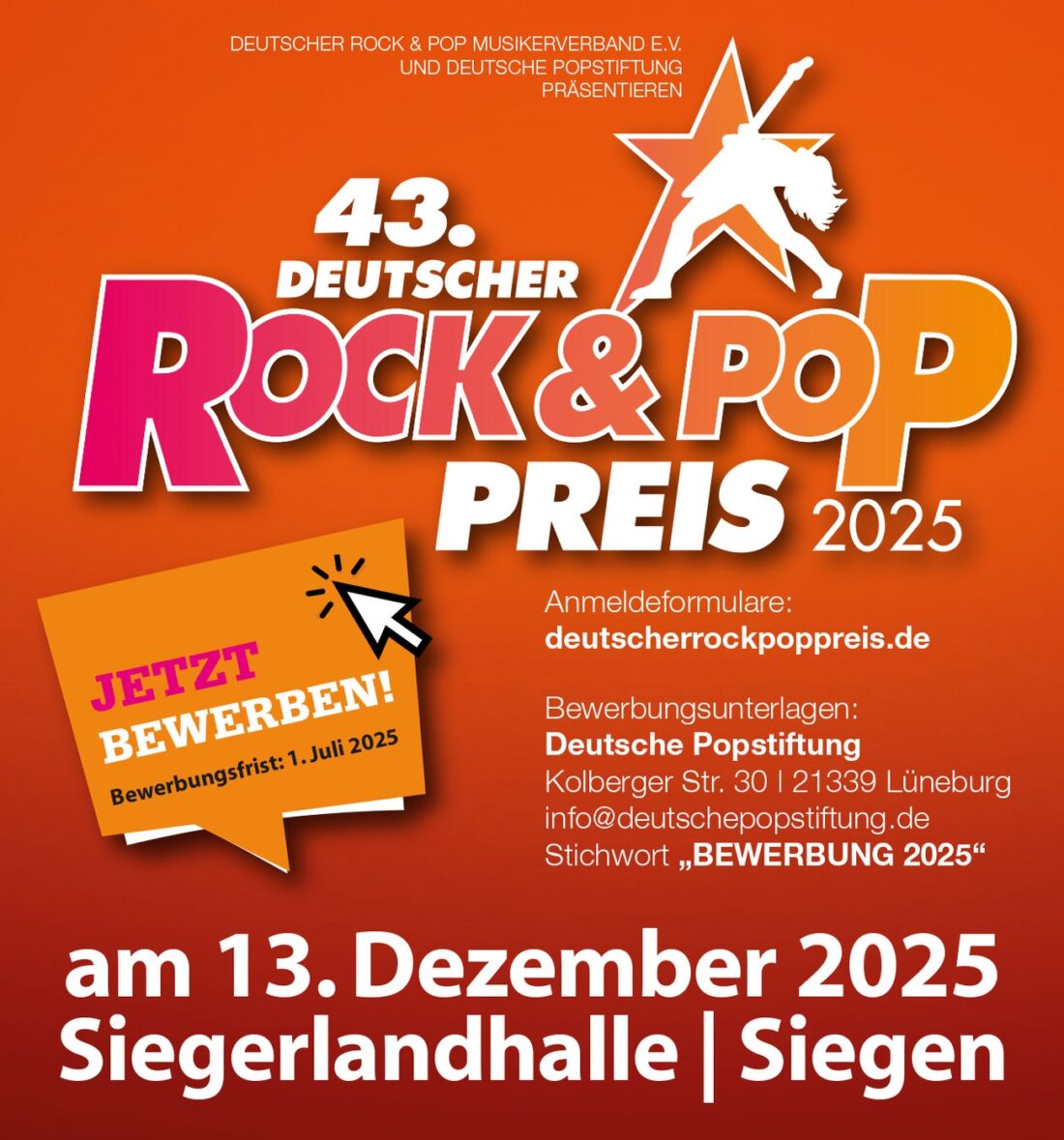 Deutscher Rock & Pop Preis 2025